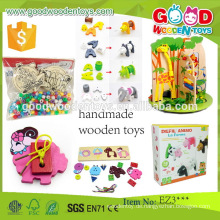 EN71 Spitzenverkauf bunte Kornspielwaren Soem / ODM pädagogische handgemachte hölzerne Spielwaren für Kinder